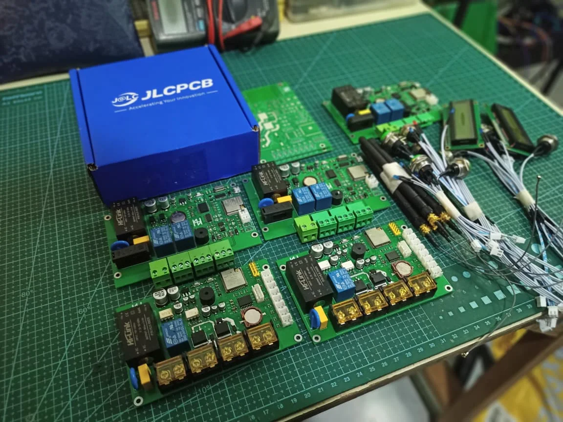 Board hasil cetak JLCPCB yang sudah dirakit